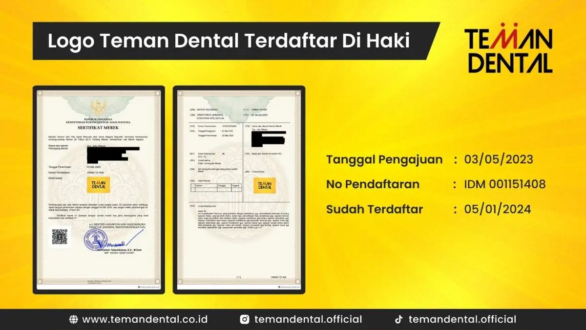 Logo Teman Dental Terdaftar Haki