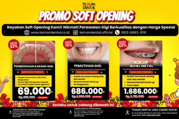 Promo klinik gigi soft opening teman dental
