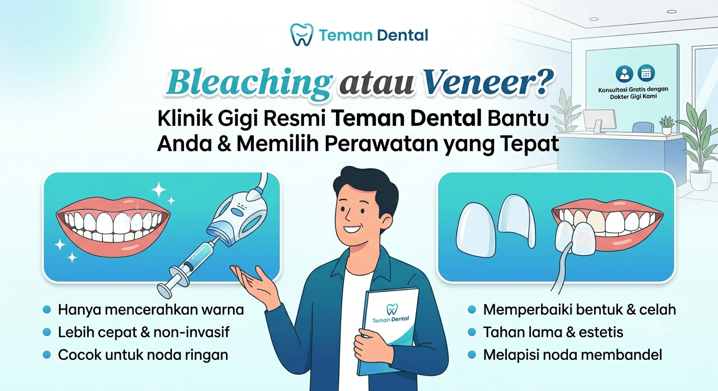 Bleaching atau Veneer Klinik Gigi Resmi Teman Dental Bantu Anda Memilih Perawatan yang Tepat
