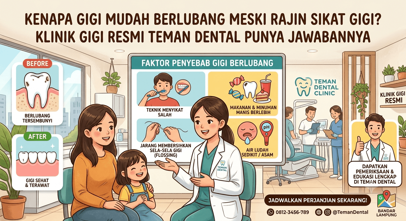 Kenapa Gigi Mudah Berlubang Meski Rajin Sikat Gigi Klinik Gigi Resmi Teman Dental Punya Jawabannya (1)