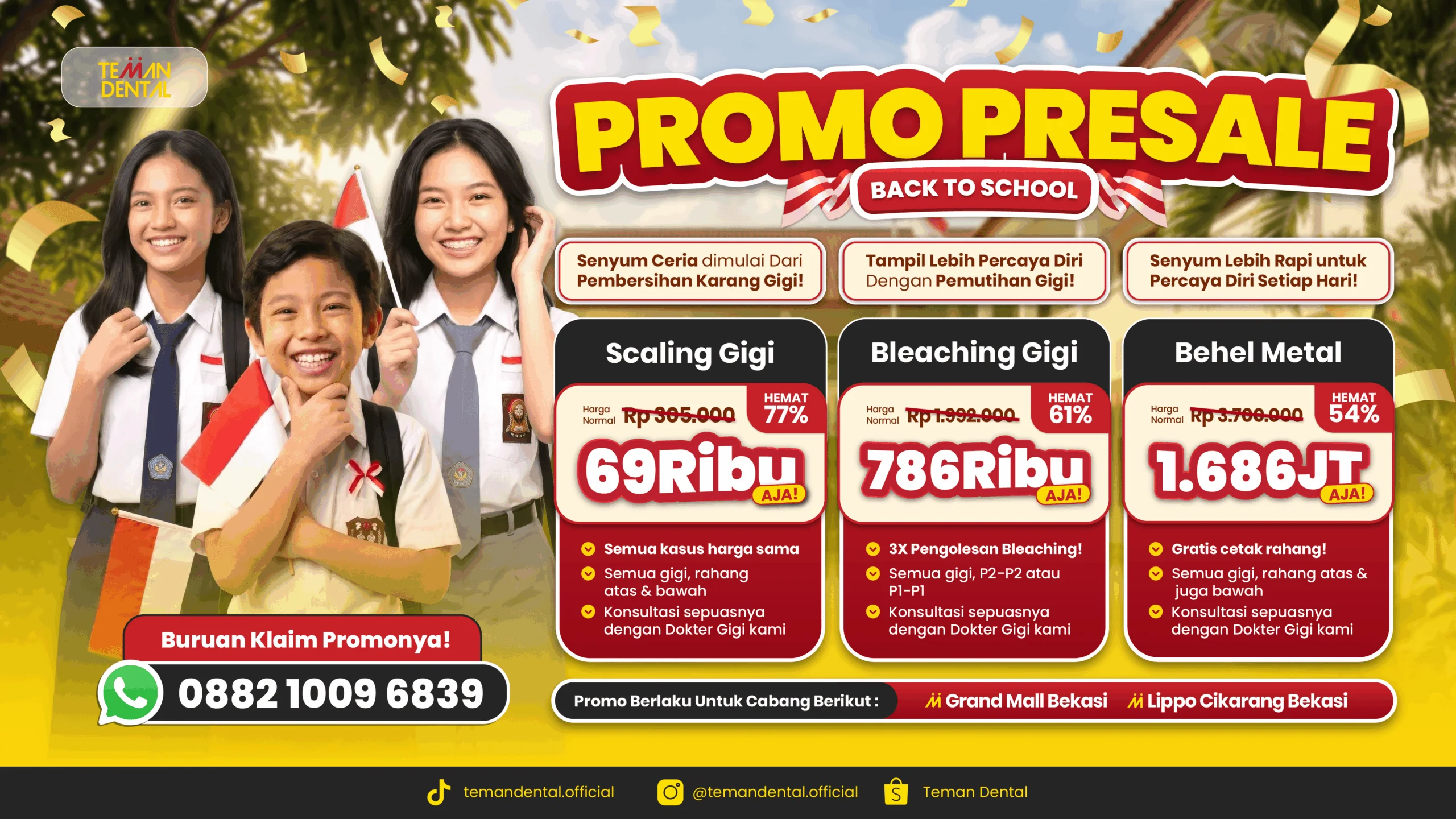 promo presale klinik gigi back to school